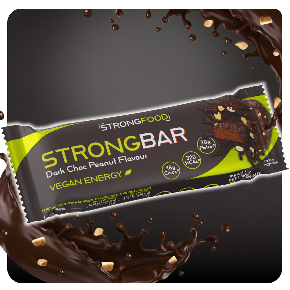 StrongBar 12x75g Dark Chocolate Peanut Vegan