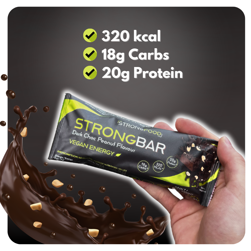 StrongBar 12x75g Dark Chocolate Peanut Vegan