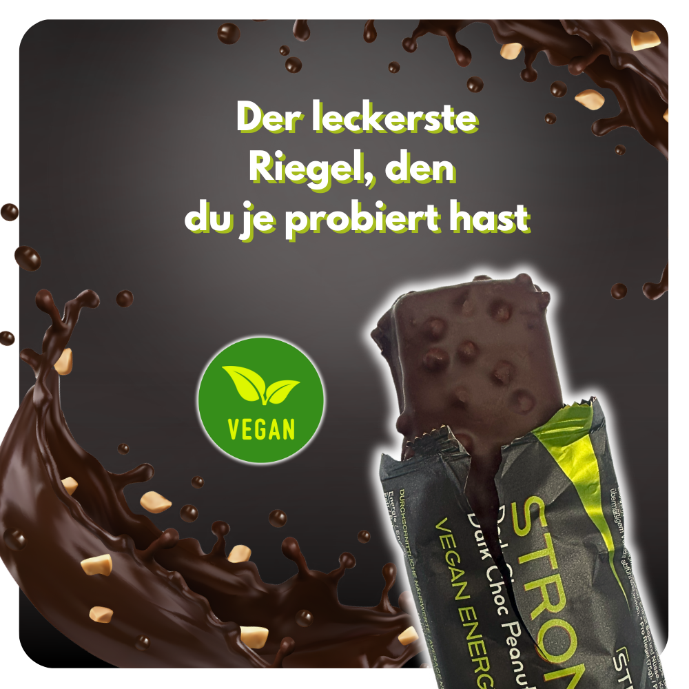 StrongBar 12x75g Dark Chocolate Peanut Vegan